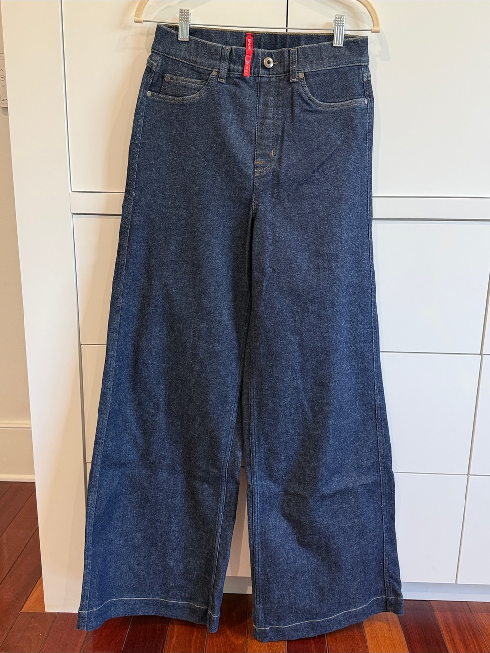 Wide Leg High-Rise Women's Jeans - Dark Blue